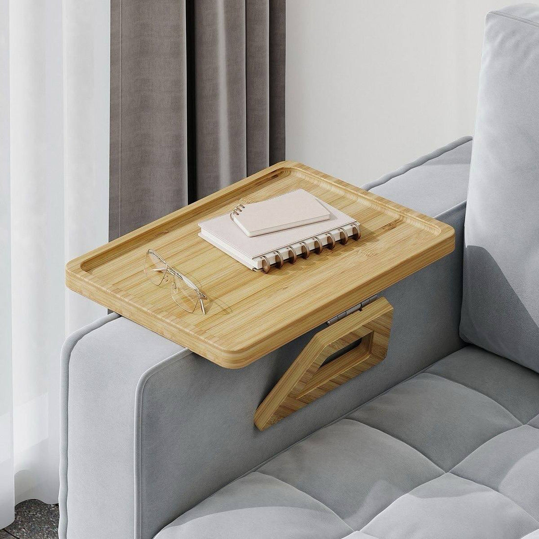 Tablette Accoudoir Canapé Bambou