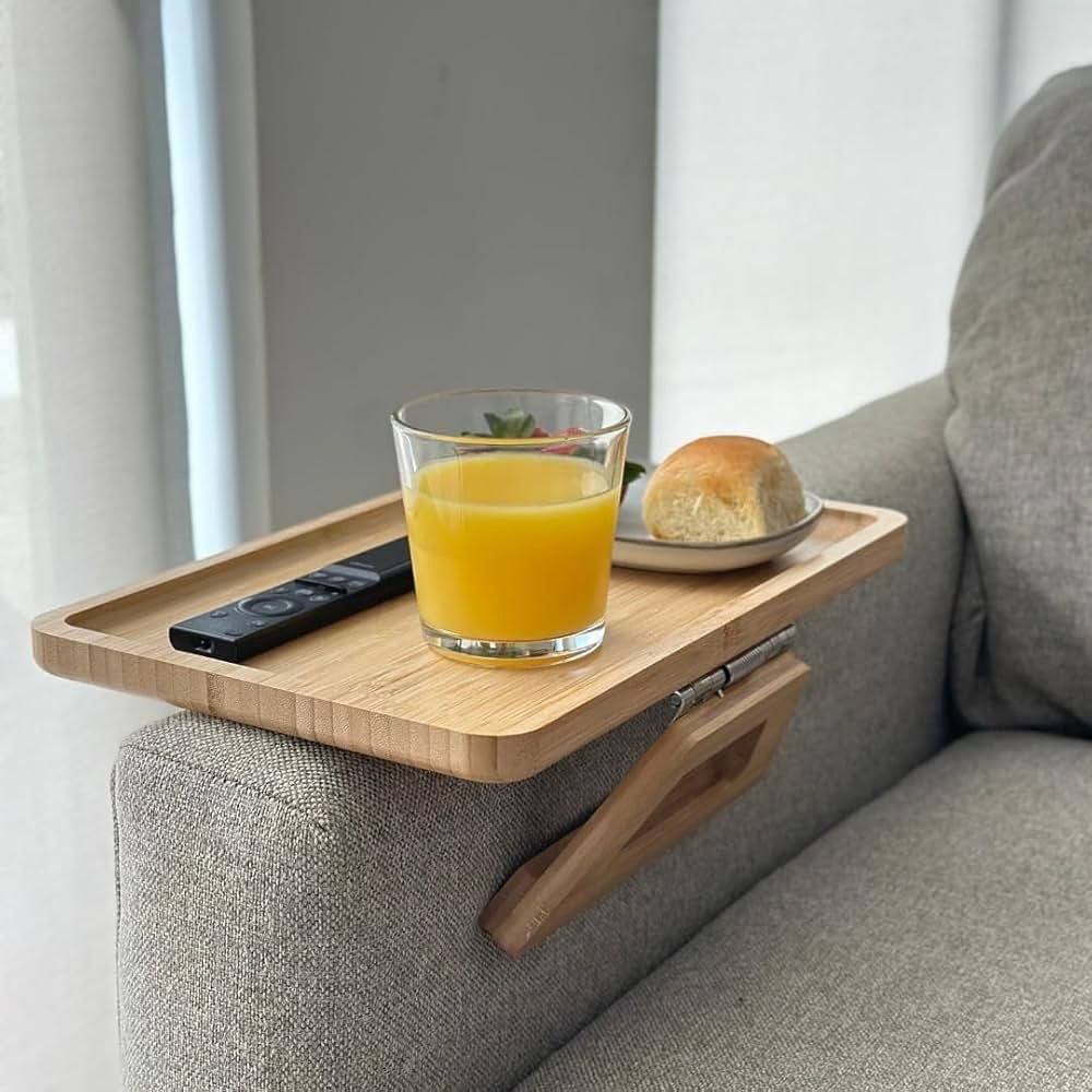 Tablette Accoudoir Canapé Bambou