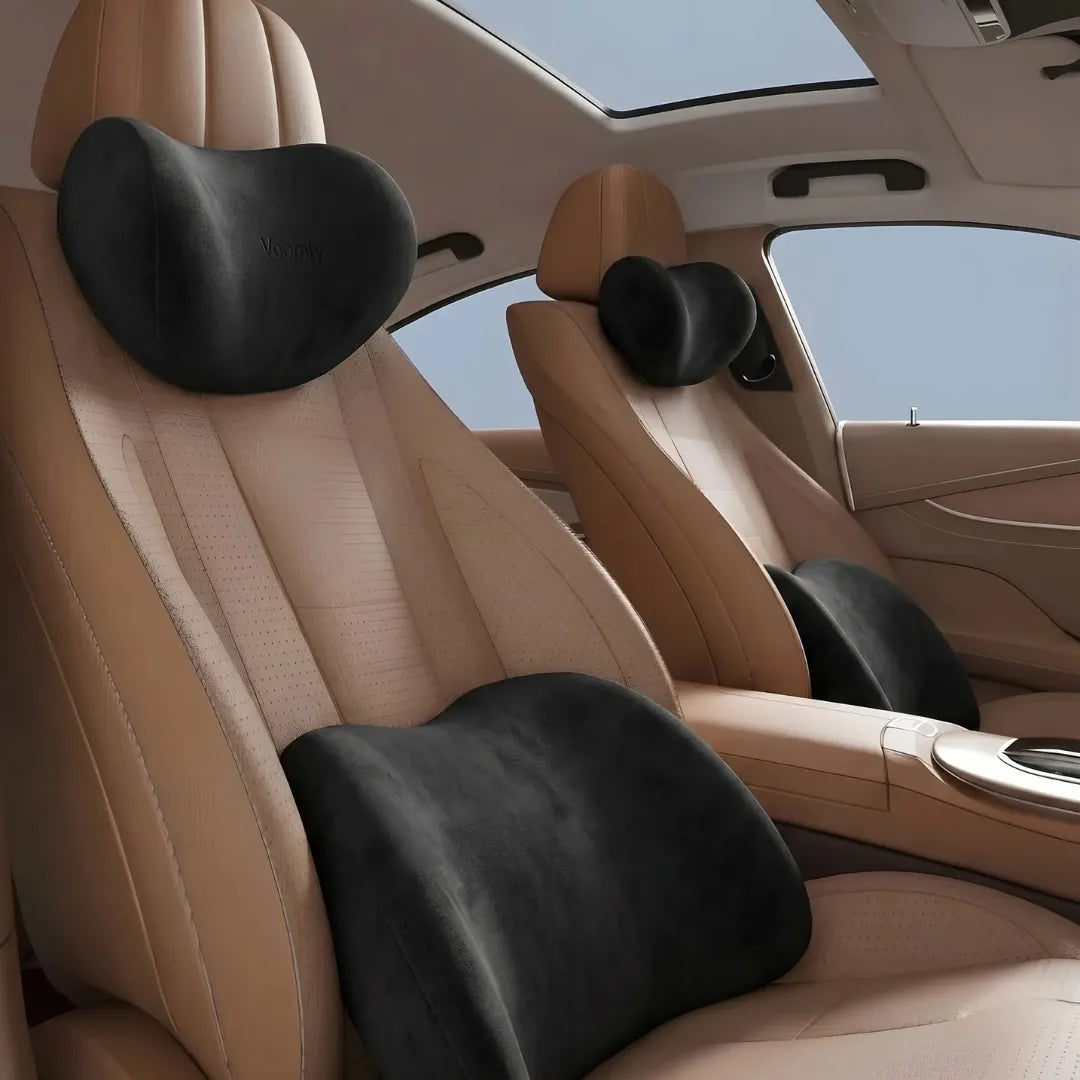 Coussins Voiture Appui-Tête + Lombaire